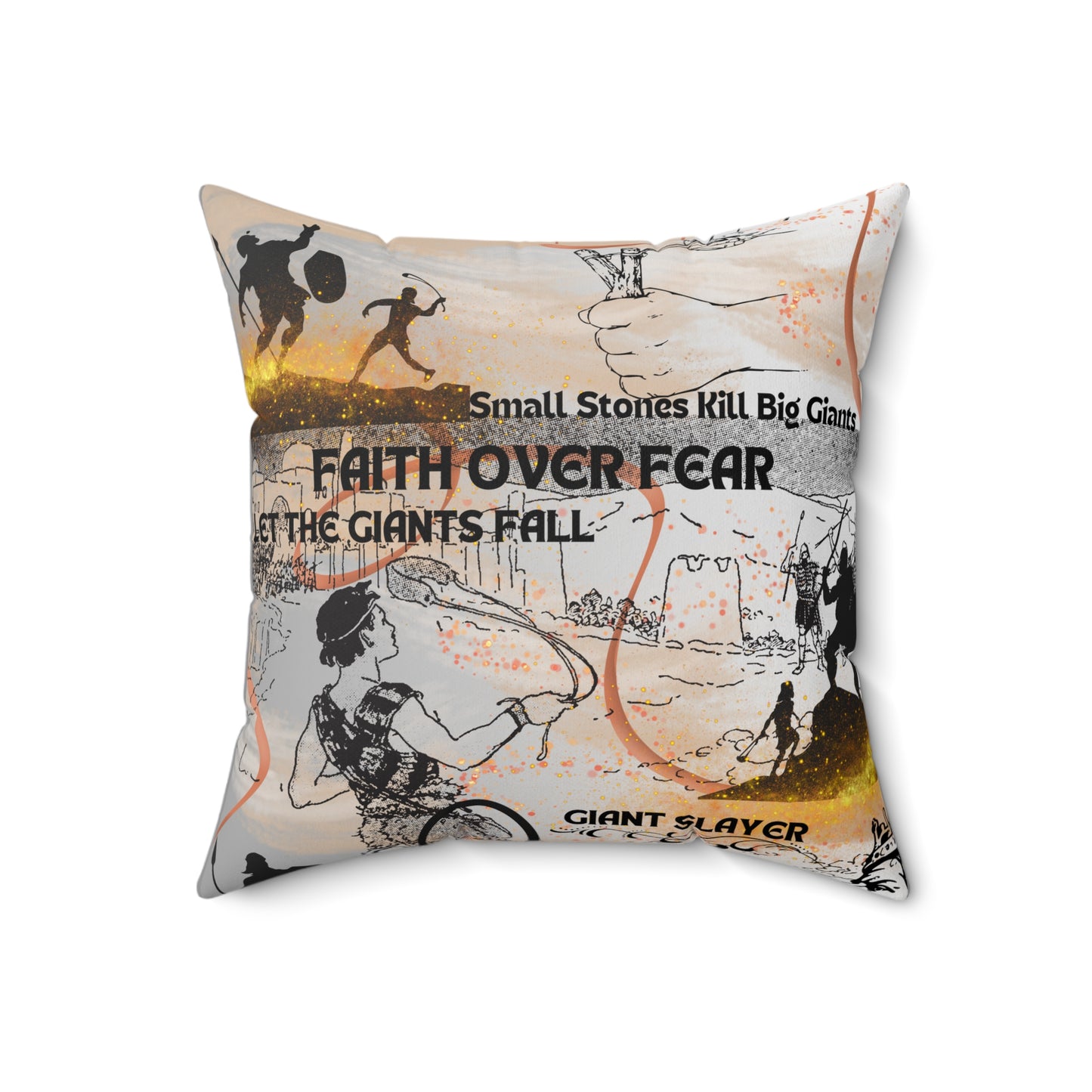 Faith Over Fear Spun Polyester Square Pillow