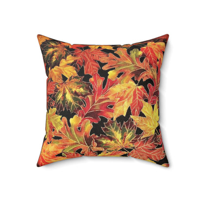 Spun Polyester Square Pillow Fall Leaves