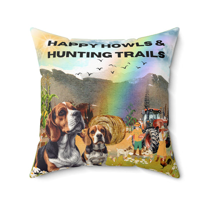 Happy Howls Spun Polyester Square Pillow