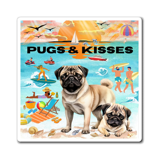 Magnets Pug & Kisses