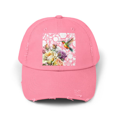 Hummingbird 2 Unisex Distressed Cap