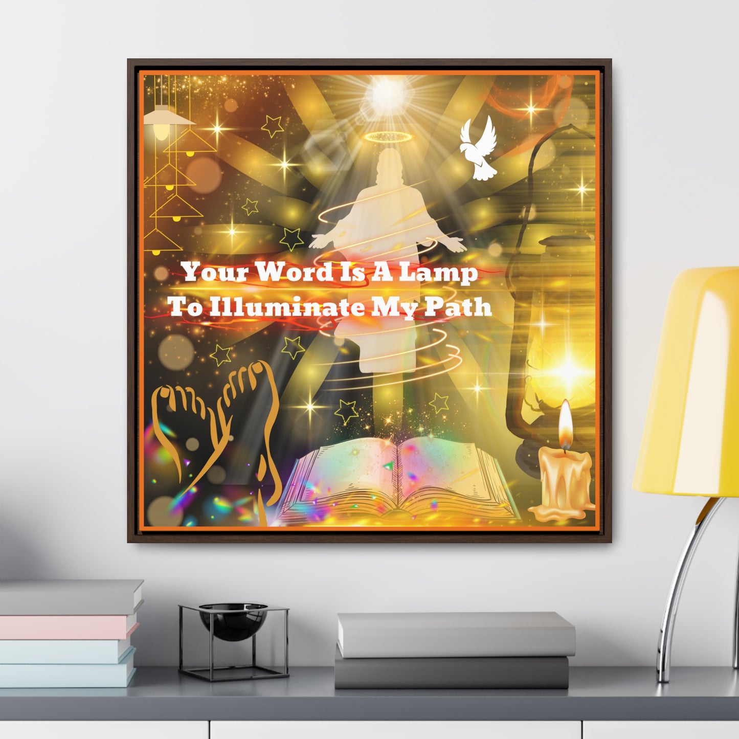 Your Word Gallery Canvas Wraps, Square Frame