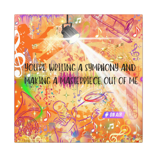 Making A Masterpiece - Colorful Music Canvas Art, Symphony Decor, Musical Wall Art, Creative Gift, Home Decor