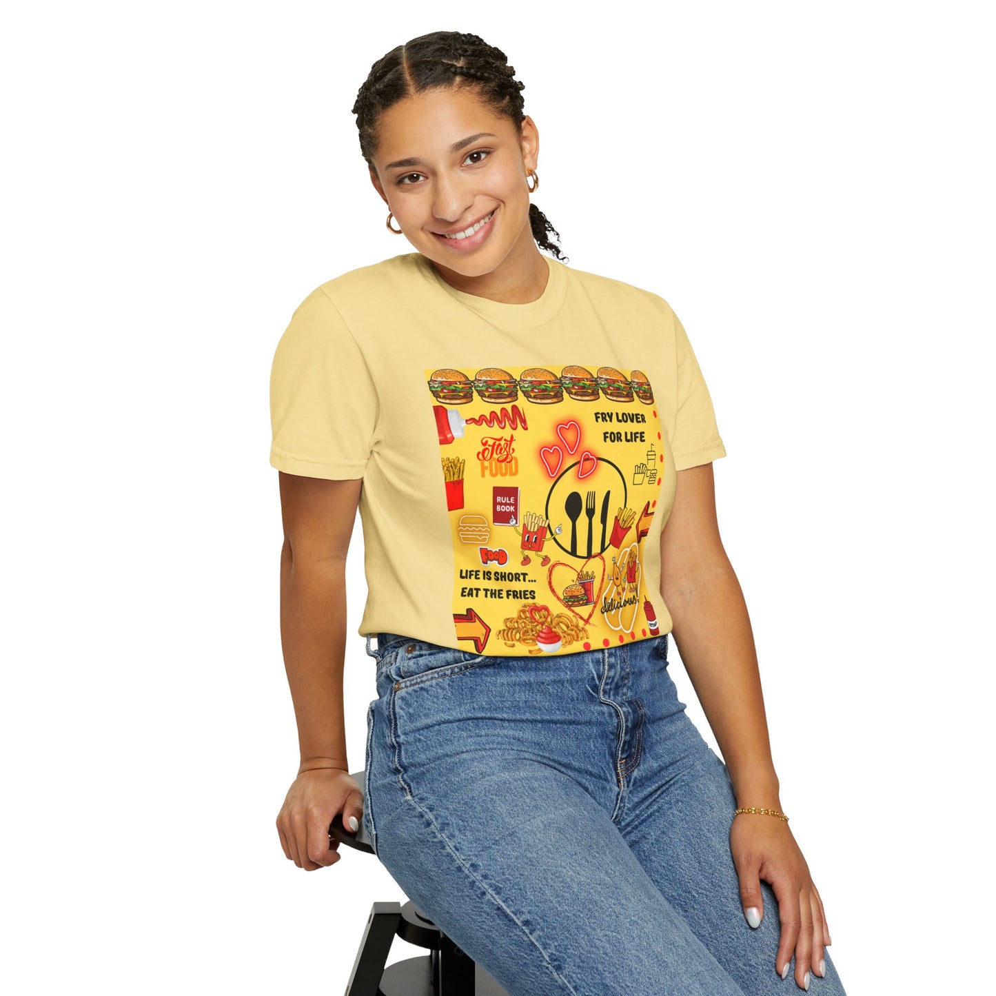 Eat The Fries Unisex Garment-Dyed T-shirt