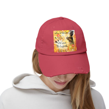 Leave The Light On Unisex Distressed Cap