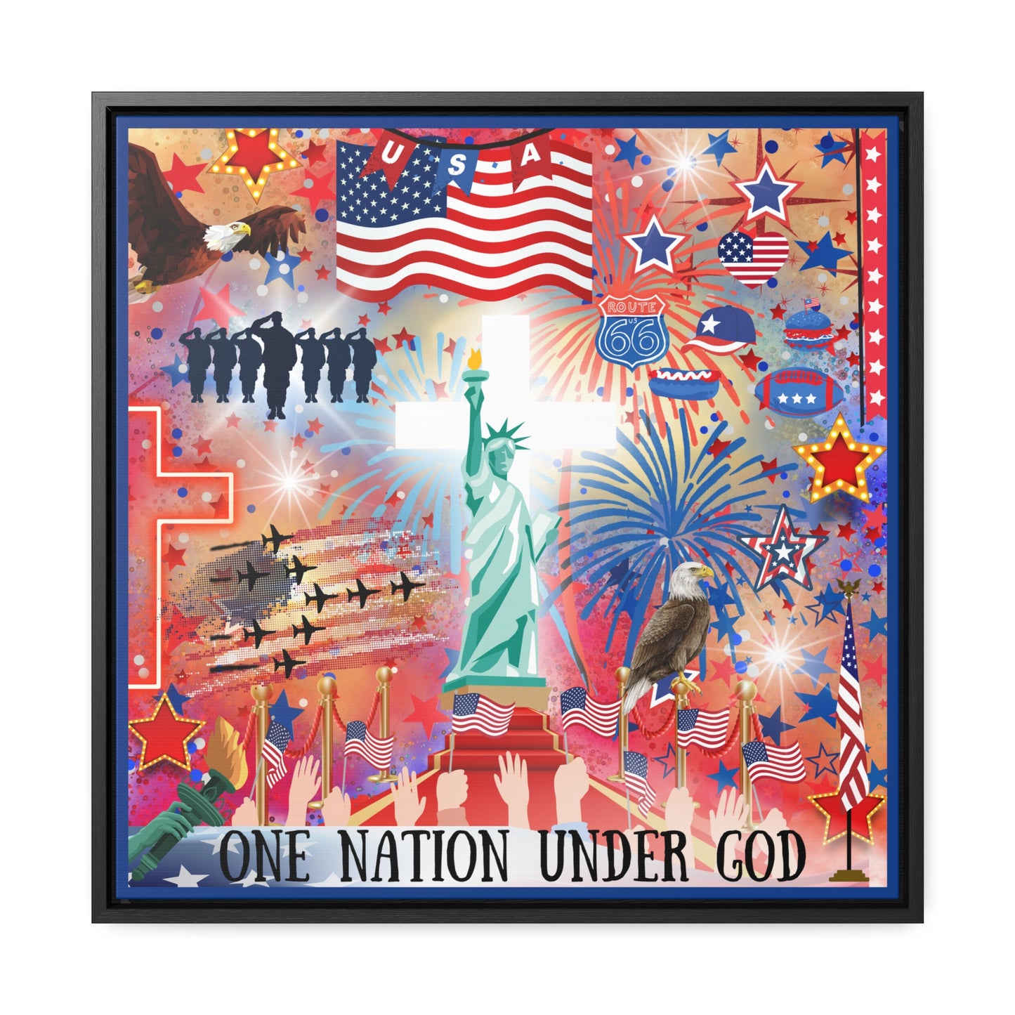 One Nation Under God Canvas Wall Art