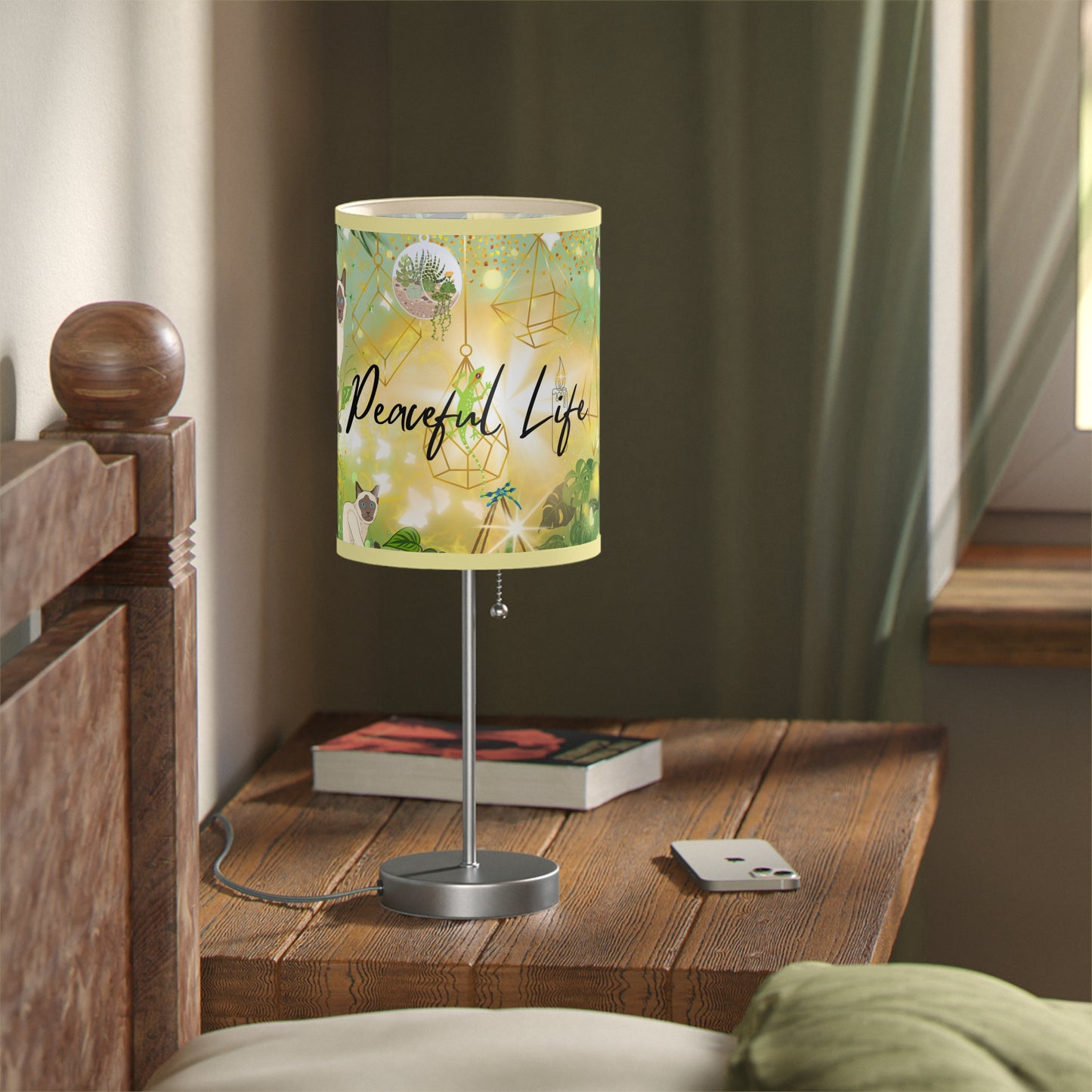 Peaceful Life Lamp on a Stand, US|CA plug