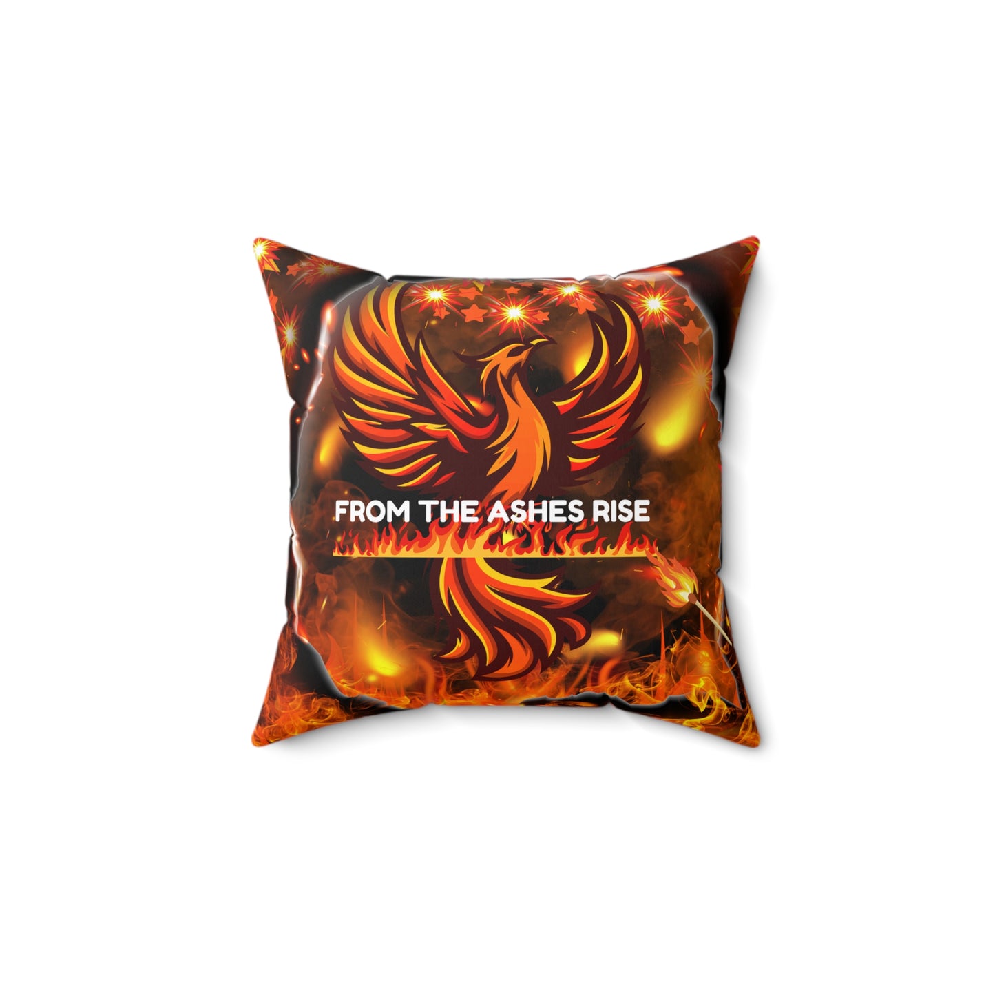 From The Ashes Rise Spun Polyester Square Pillow