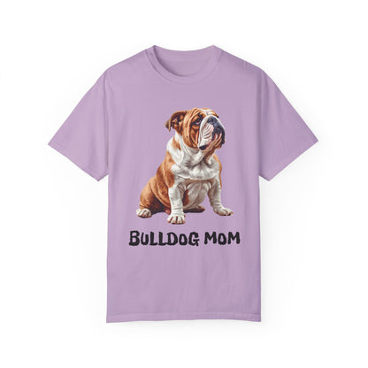 Bulldog Mom Unisex Garment-Dyed T-shirt