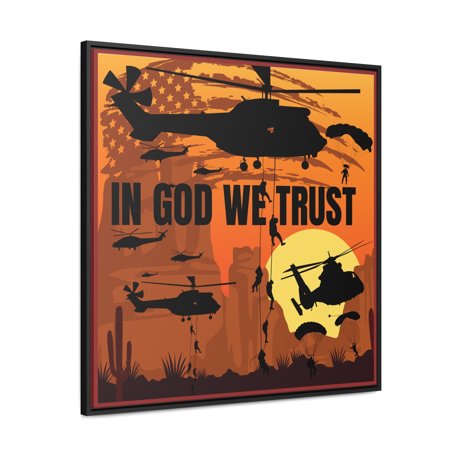 In God We Trust Gallery Canvas Wraps, Square Frame