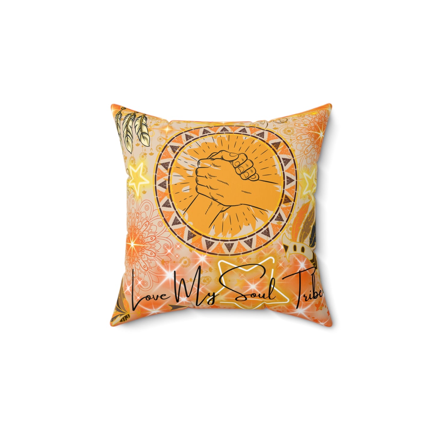 Love My Soul Tribe Spun Polyester Square Pillow