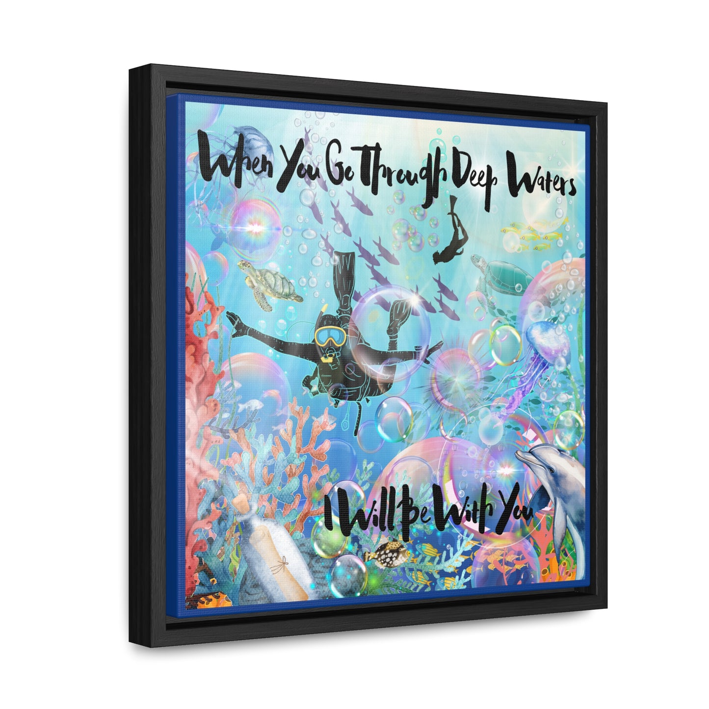 I WIll Be With You Gallery Canvas Wraps, Square Frame