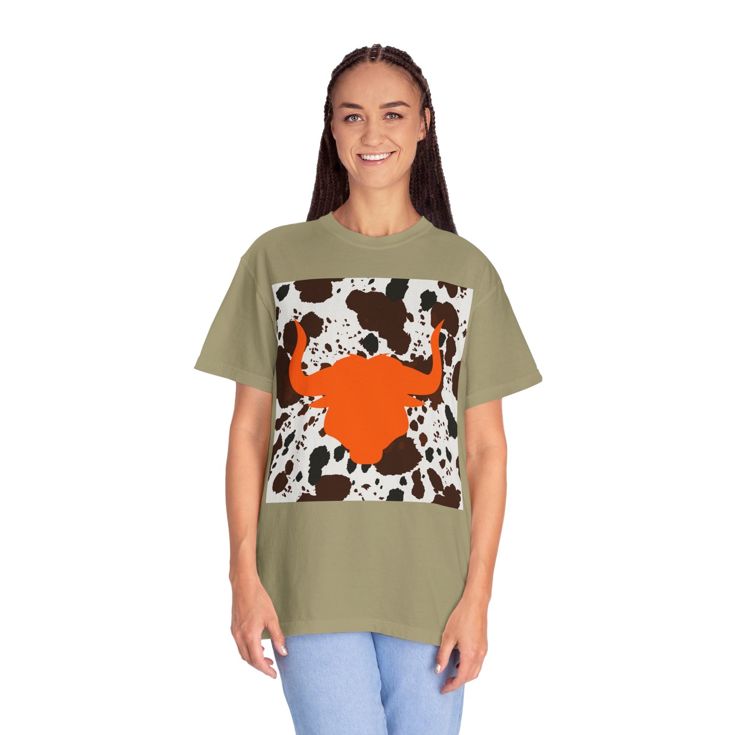 Cow 3 Unisex Garment-Dyed T-shirt