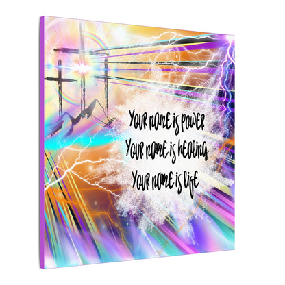 Your Name - Inspirational Wall Art Canvas, Motivational Home Decor, Faith-Based Gift, Religious Art for Home, Modern Canvas Print, Uplifting Artwork