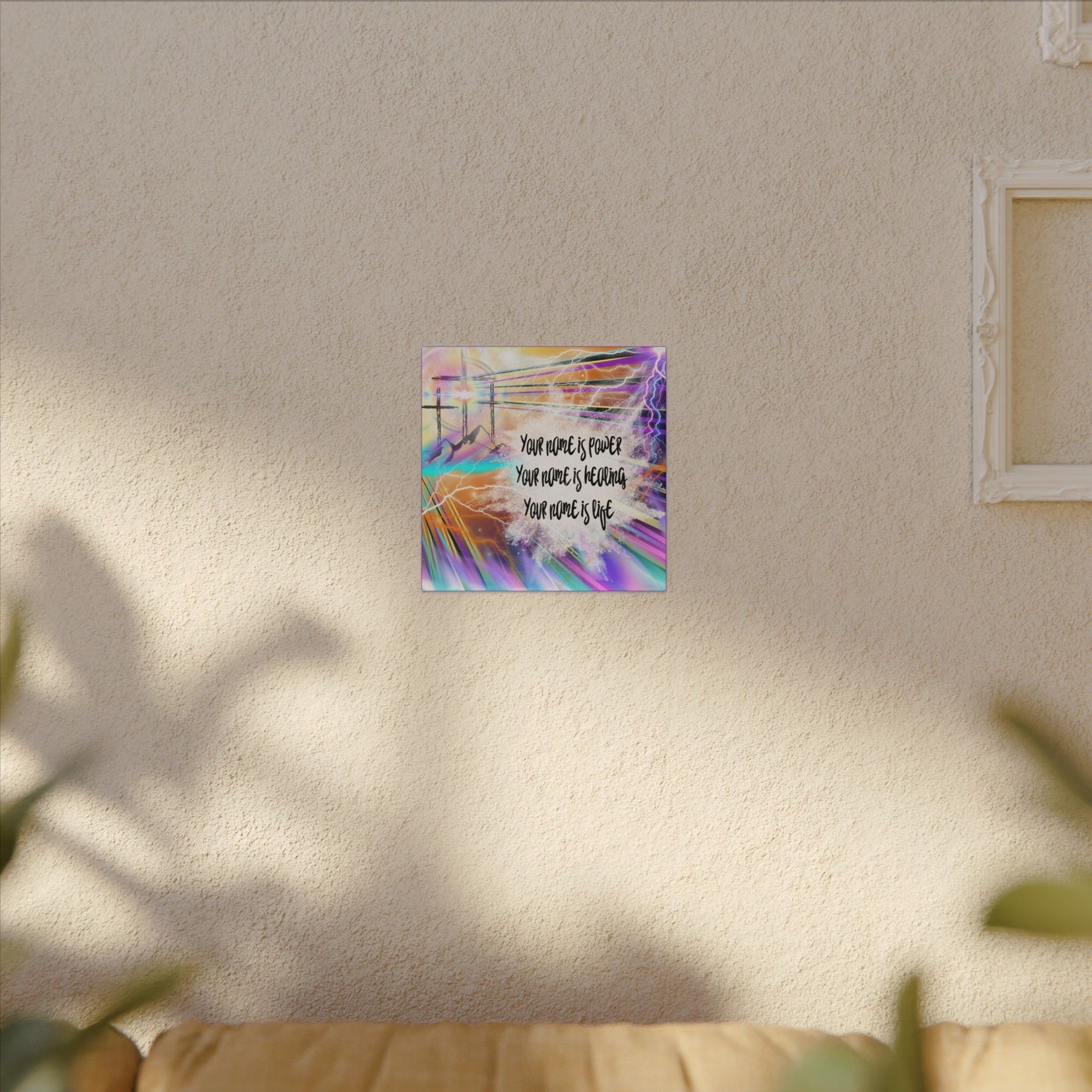 Your Name - Inspirational Wall Art Canvas, Motivational Home Decor, Faith-Based Gift, Religious Art for Home, Modern Canvas Print, Uplifting Artwork