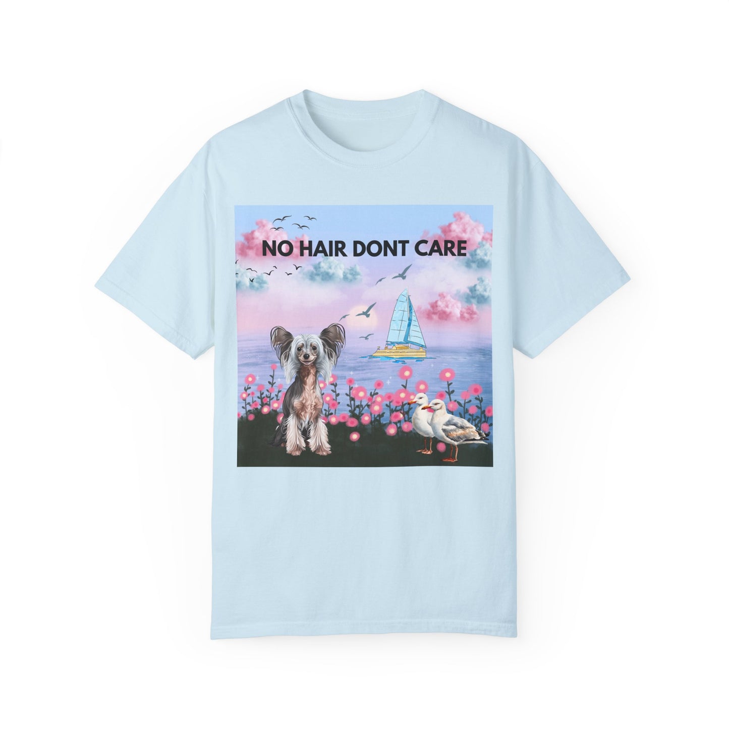 No Hair Don't Care Unisex Garment-Dyed T-shirt