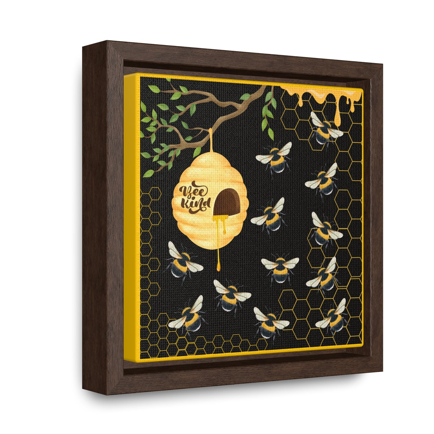 Bee Kind Gallery Canvas Wraps, Square Frame