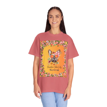 Pawsitive Vibes Only Unisex Garment-Dyed T-shirt