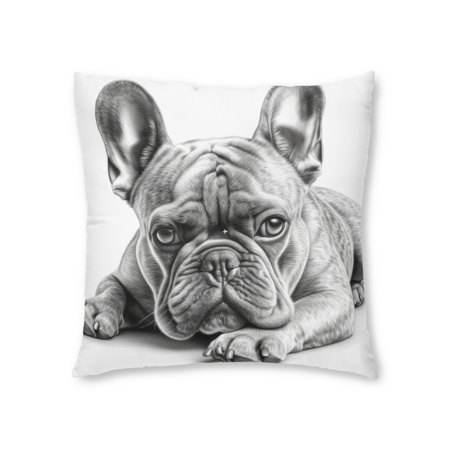 Tufted Floor Pillow, Square Frenchie
