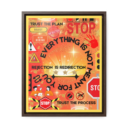 Rejection is Redirection Canvas Wall Art