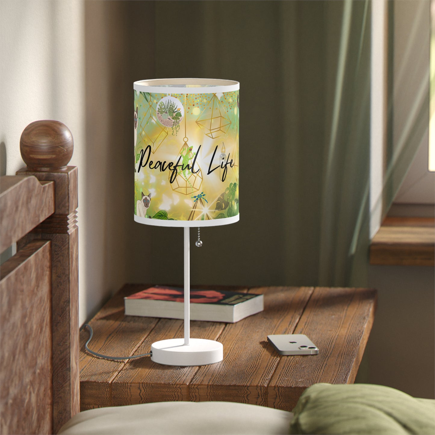 Peaceful Life Lamp on a Stand, US|CA plug