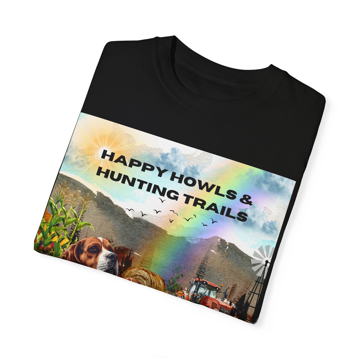 Happy Howls Unisex Garment-Dyed T-shirt