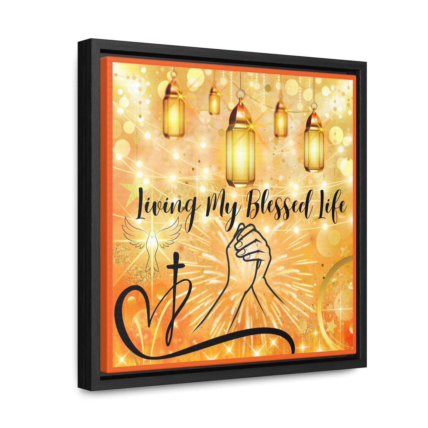 Living My Blessed Life Gallery Canvas Wraps, Square Frame