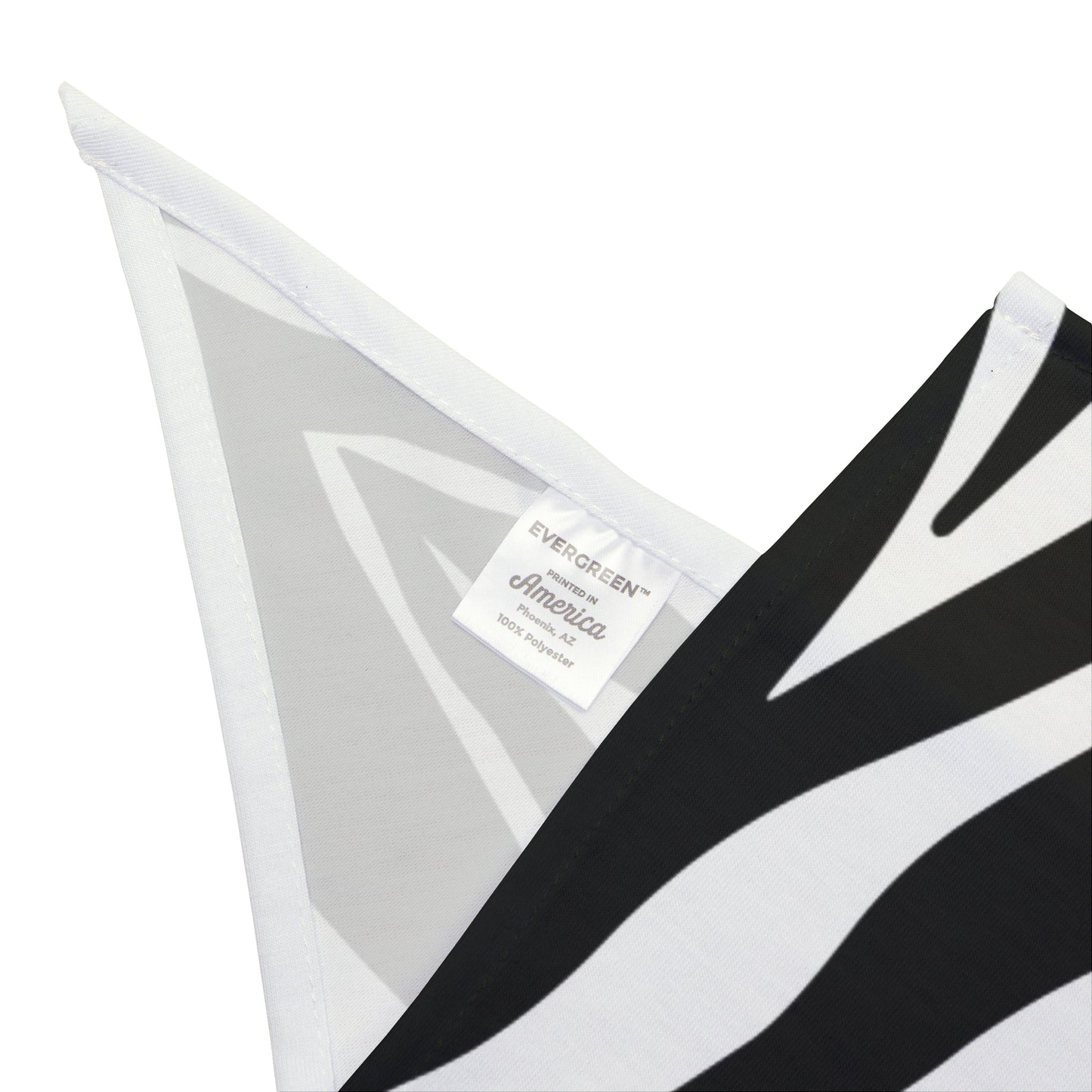 Pet Bandana Zebra Black