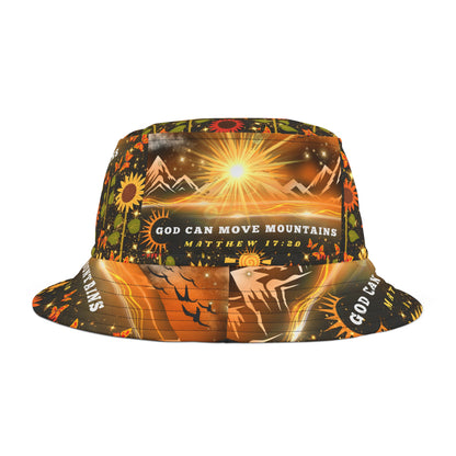 God Can Move Mountains Bucket Hat (AOP)