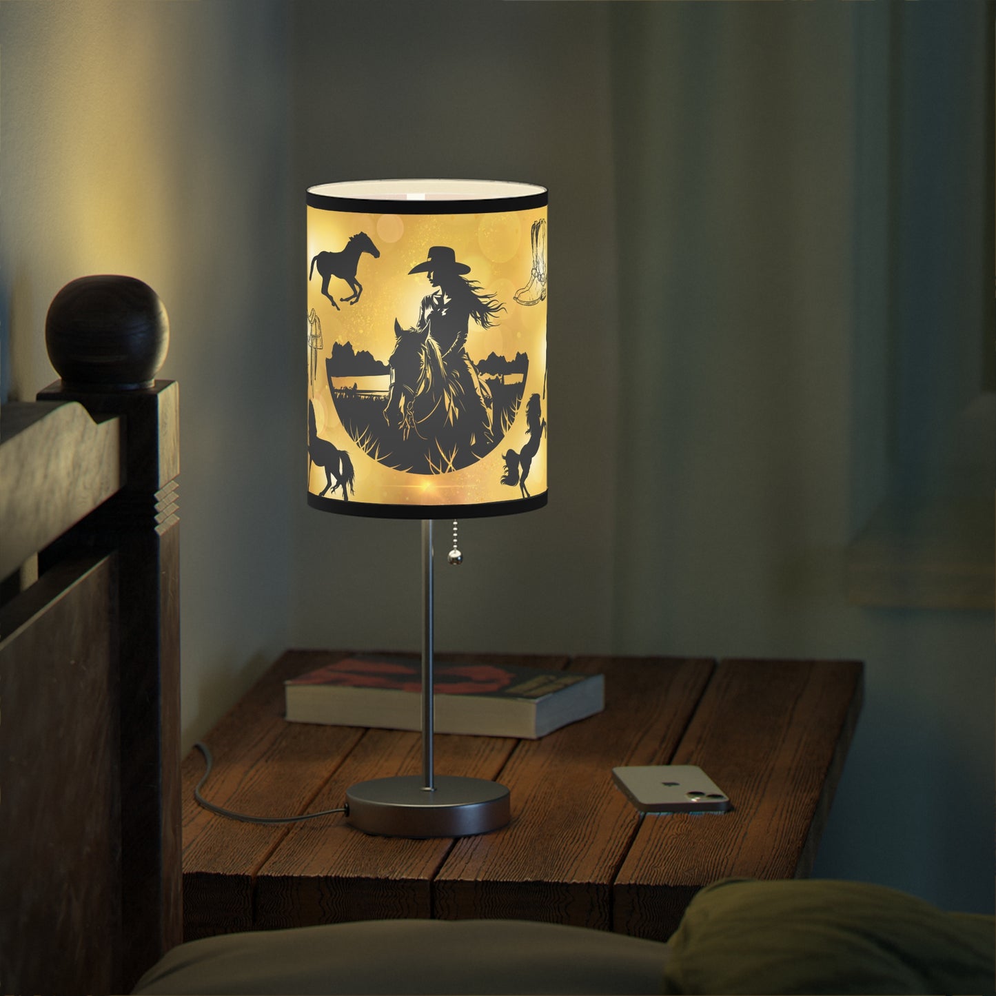 Cowgirl Country Lamp on a Stand, US|CA plug