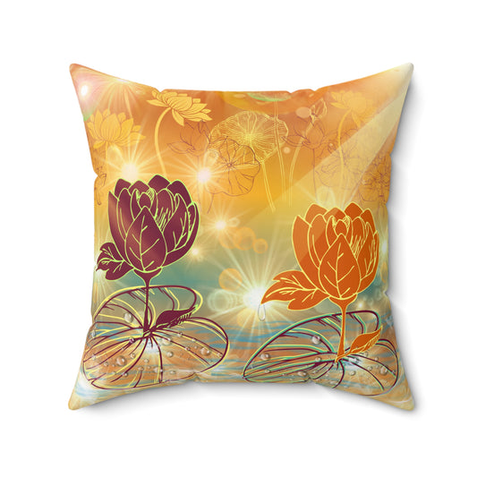Morning Dew - Spun Polyester Square Pillow