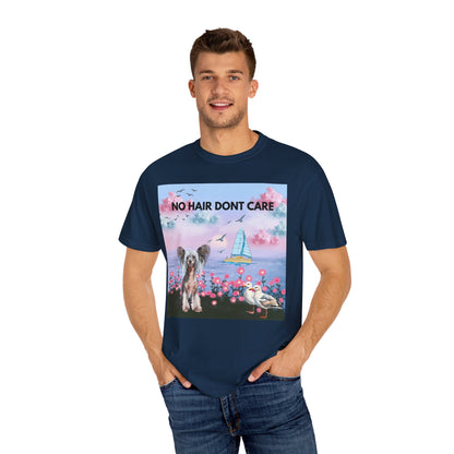 No Hair Don't Care Unisex Garment-Dyed T-shirt