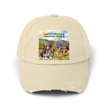 Happy Howls Unisex Distressed Cap