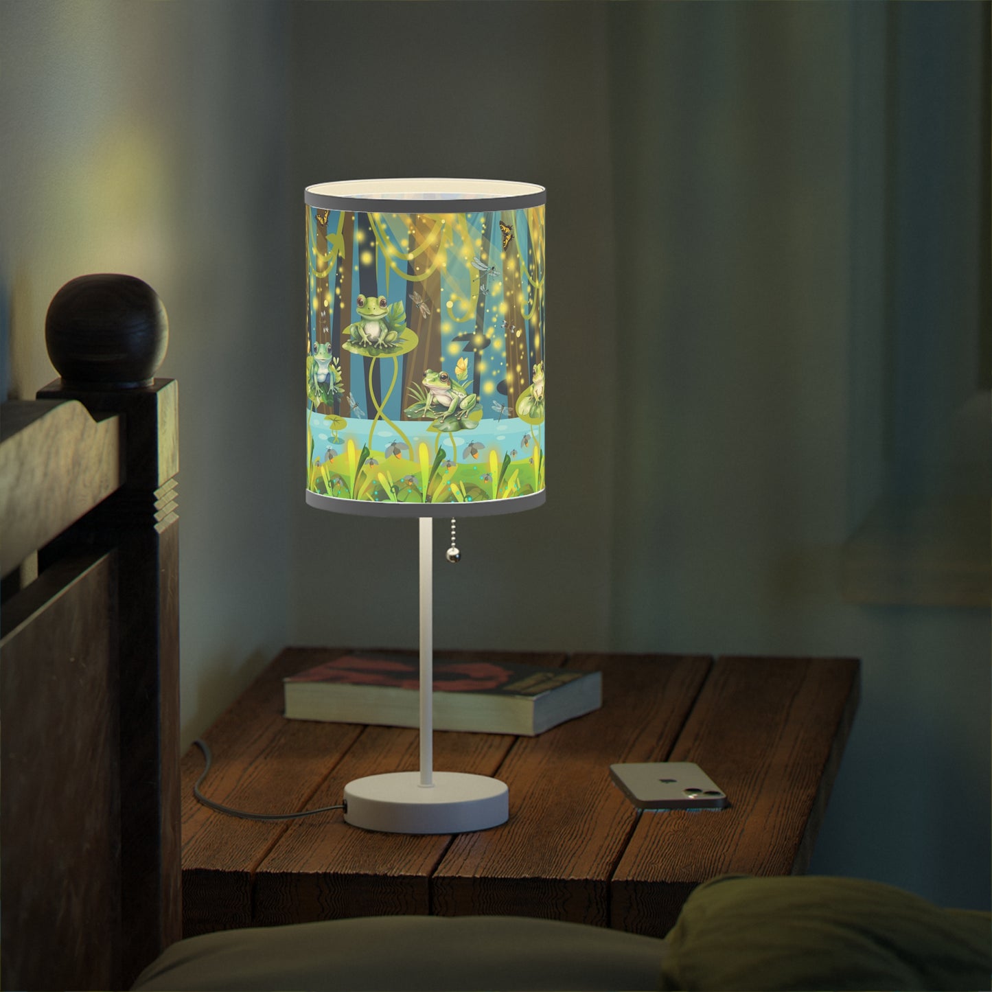 Frogs And Fireflies Lamp on a Stand, US|CA plug