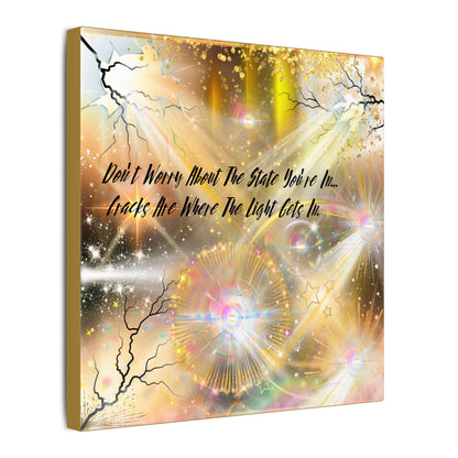 Don't Worry - Inspirational Wall Art, Motivational Decor, Home Office Artwork, Uplifting Canvas, Modern Room Statement