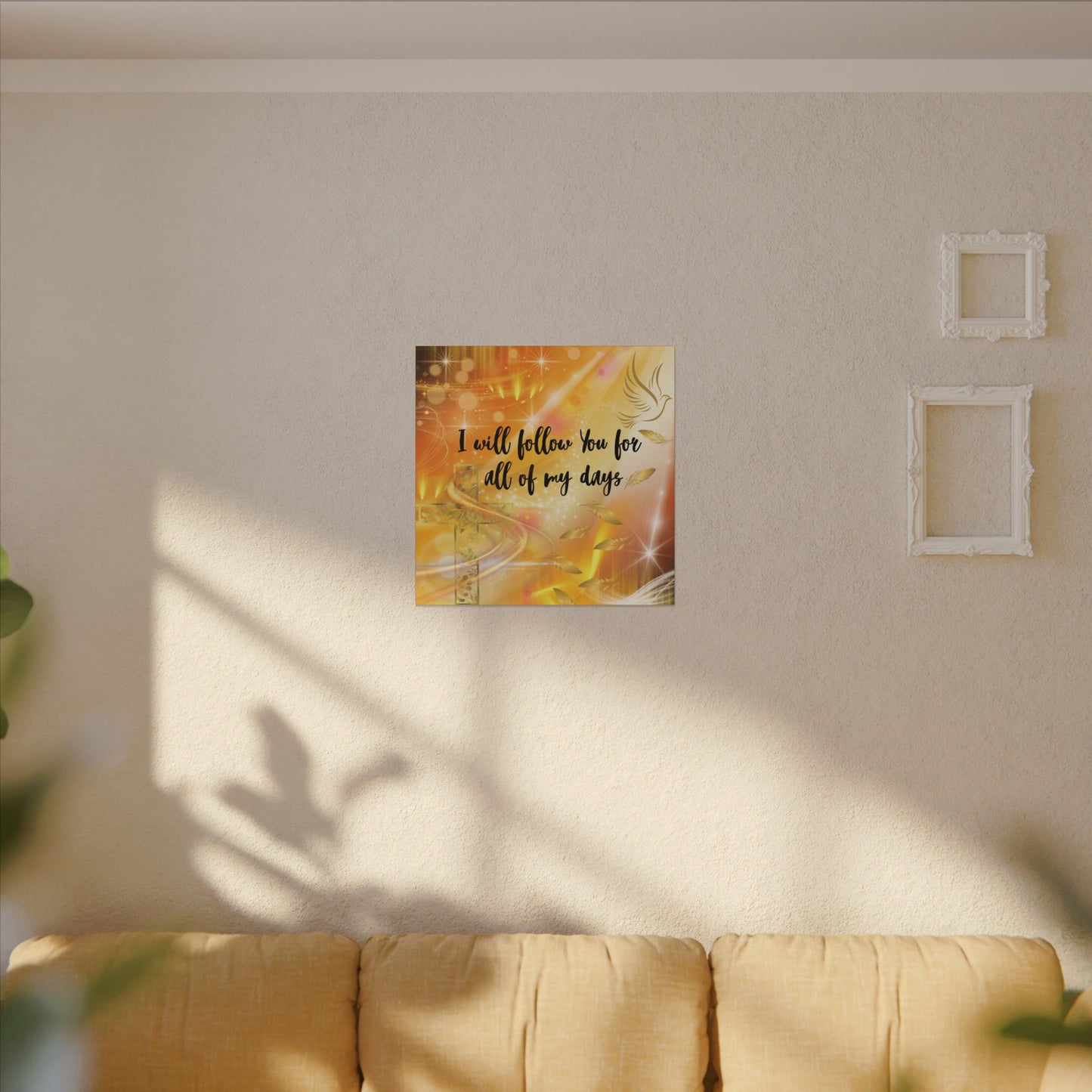 I Will Follow - Inspirational Canvas Wall Art, Faith Decor, Spiritual Gift, Christian Home Decoration, Uplifting Scripture Wall Art