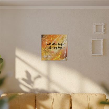 I Will Follow - Inspirational Canvas Wall Art, Faith Decor, Spiritual Gift, Christian Home Decoration, Uplifting Scripture Wall Art