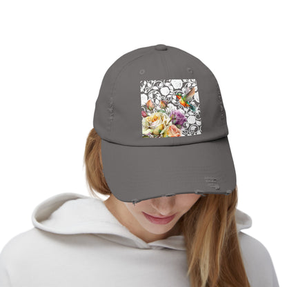 Hummingbird 2 Unisex Distressed Cap