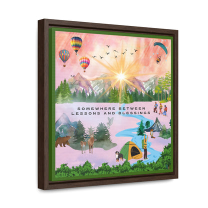 Somewhere Between Lessons And Blessings Canvas Wall Art