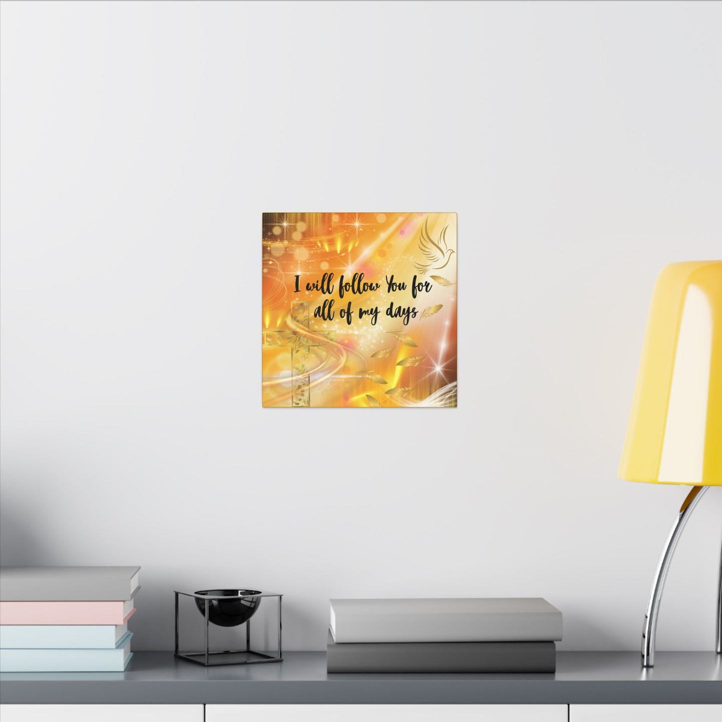 I Will Follow - Inspirational Canvas Wall Art, Faith Decor, Spiritual Gift, Christian Home Decoration, Uplifting Scripture Wall Art