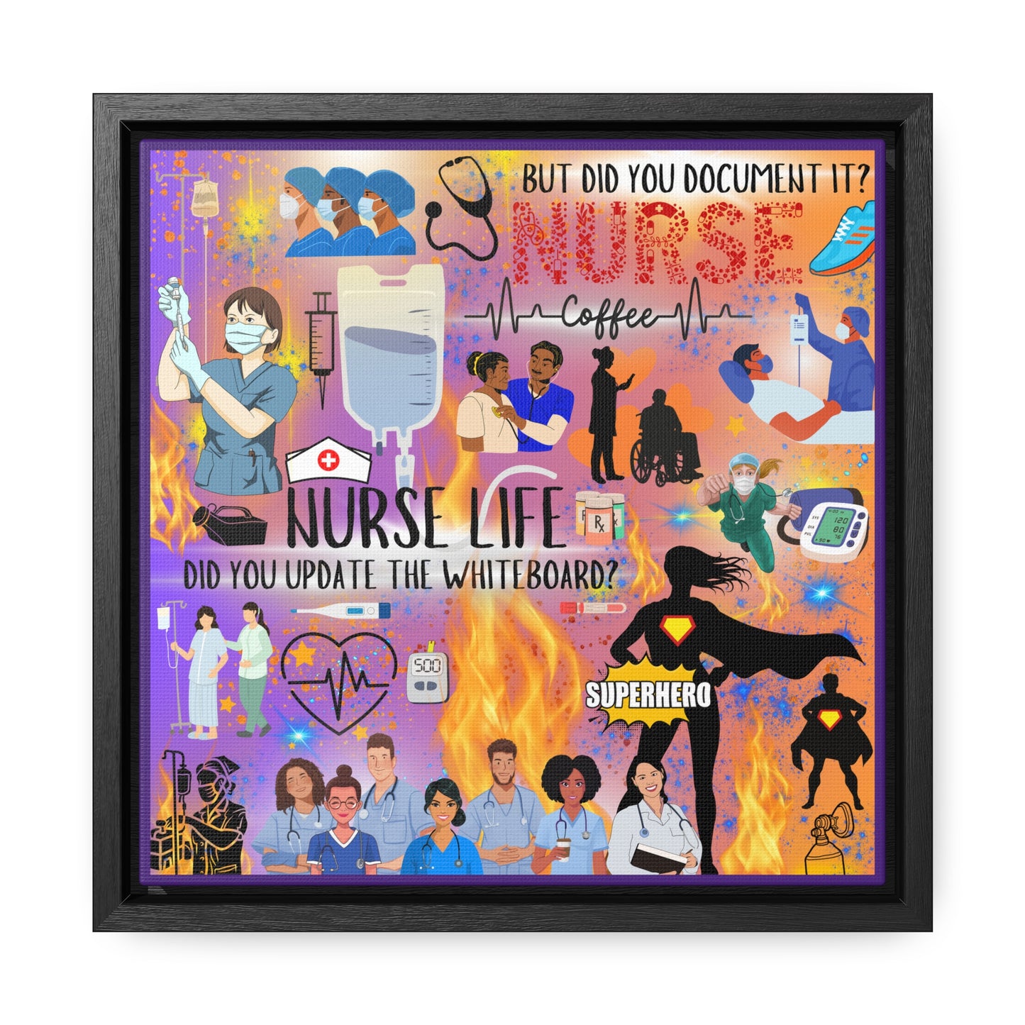 Nurse Life Canvas Wall Art