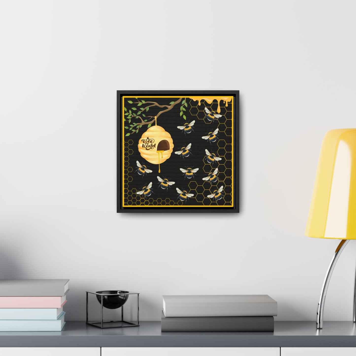 Bee Kind Gallery Canvas Wraps, Square Frame