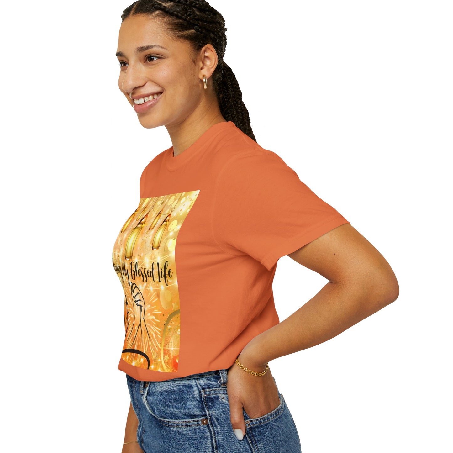 Living My Blessed Life Unisex Garment-Dyed T-shirt