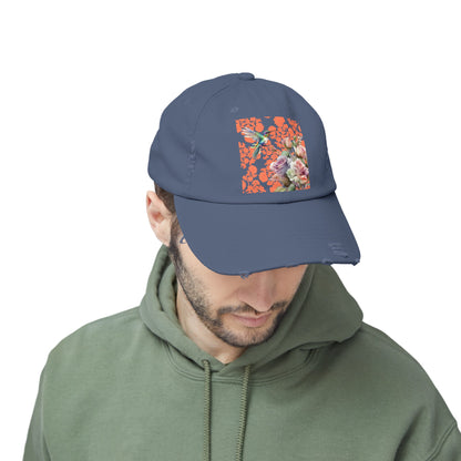 Hummingbird 1 Unisex Distressed Cap