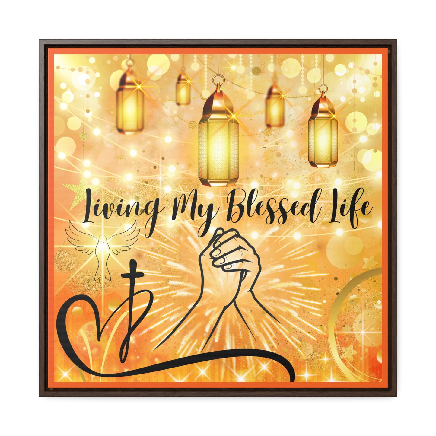 Living My Blessed Life Gallery Canvas Wraps, Square Frame