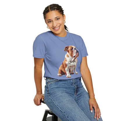 Bulldog Mom Unisex Garment-Dyed T-shirt