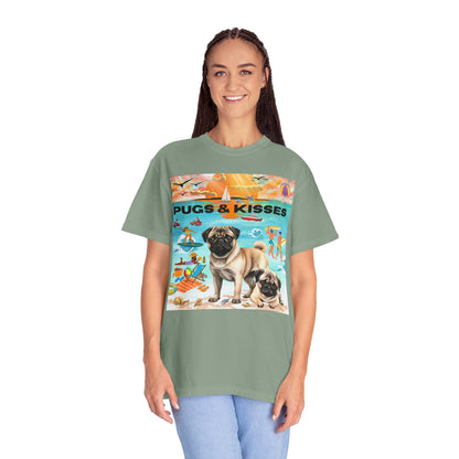 Pugs & Kisses Unisex Garment-Dyed T-shirt