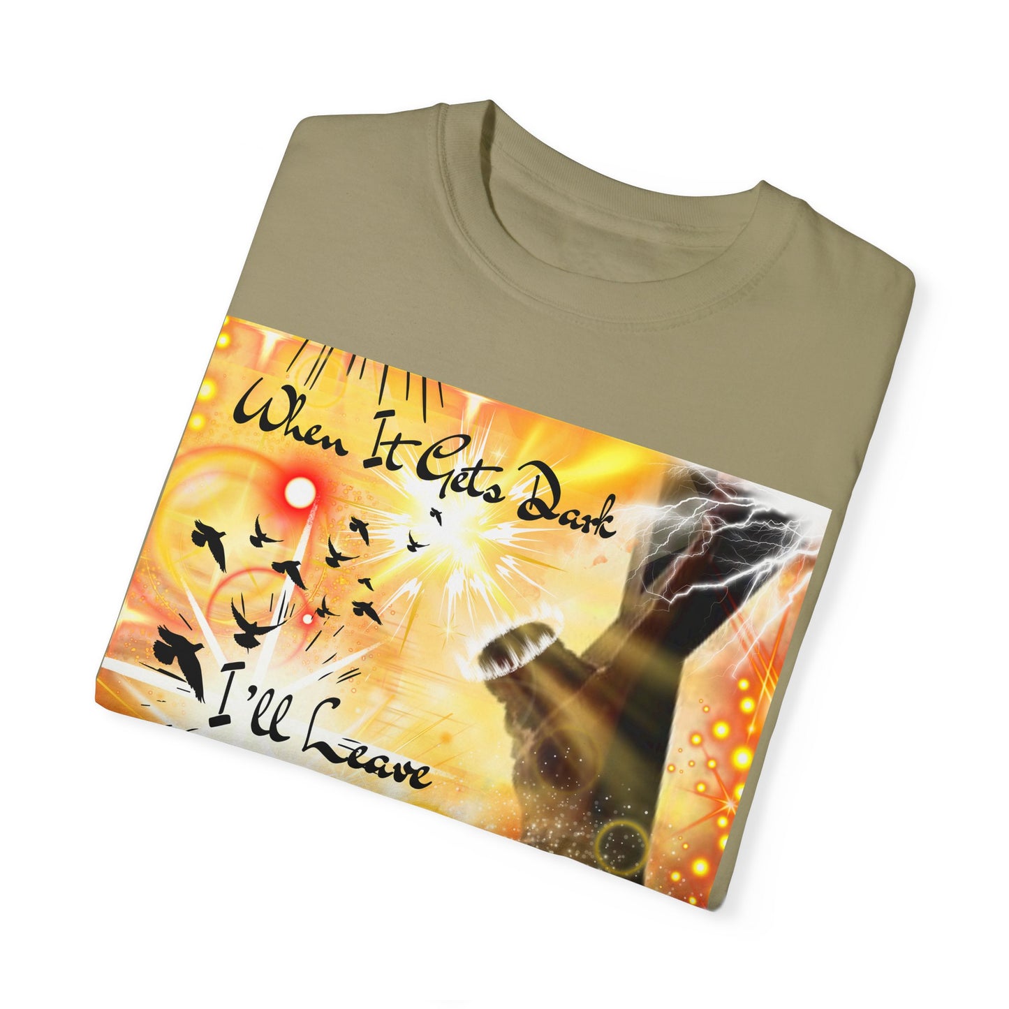 Leave The Light On Unisex Garment-Dyed T-shirt