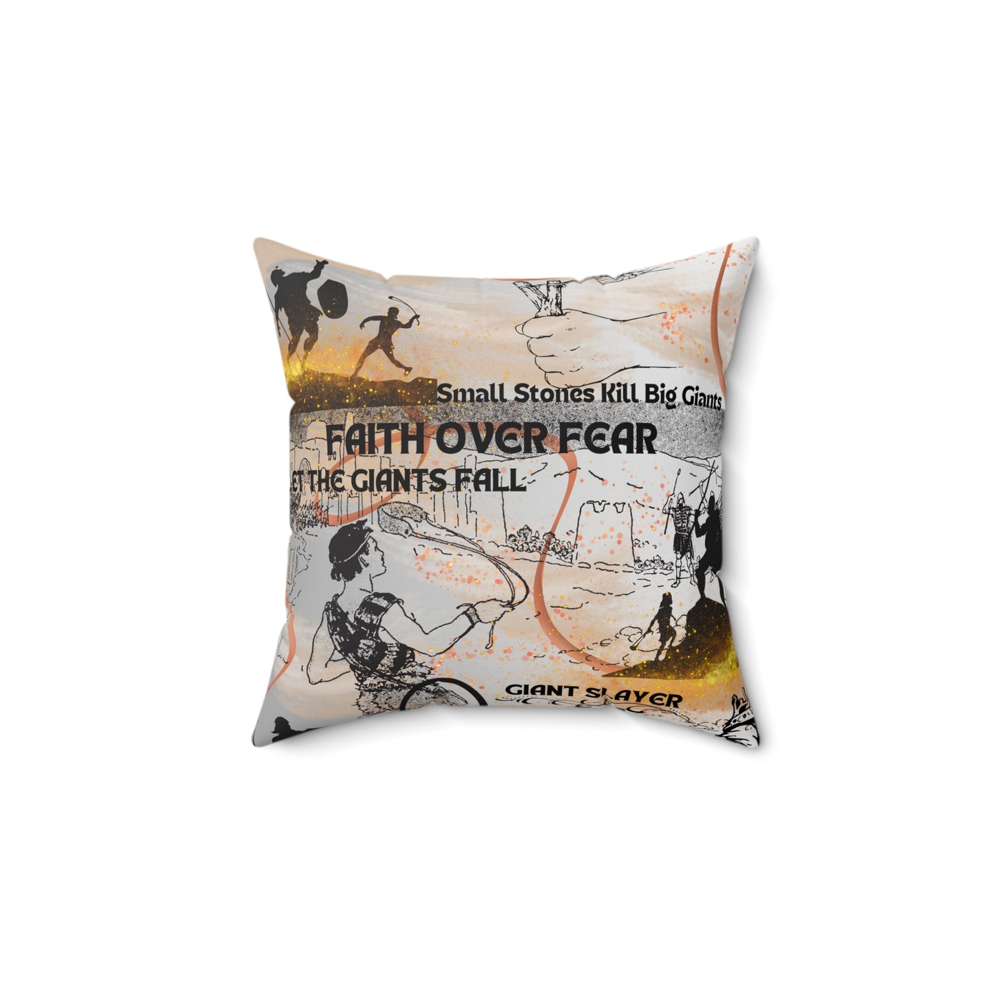 Faith Over Fear Spun Polyester Square Pillow