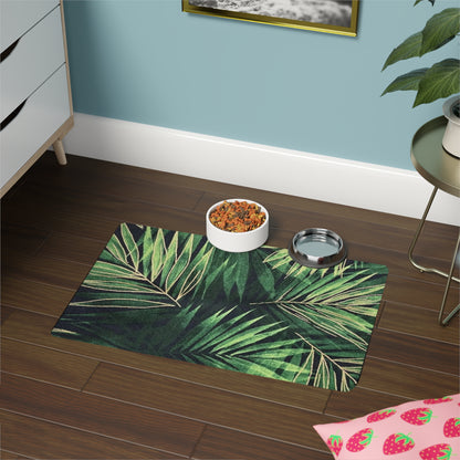 Pet Food Mat (12x18) Leaves